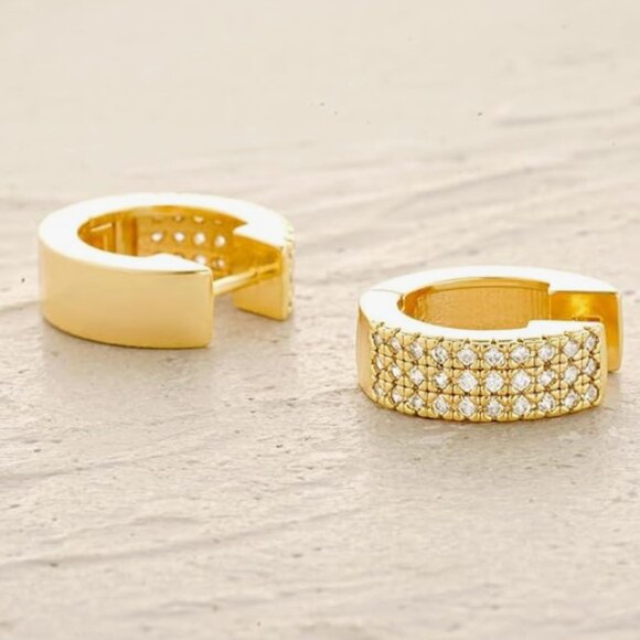 Cult Gaia Hoop | The RealReal Lightweight cult gaia 14k Gold plated Earrings Elegant Chunky Hoops